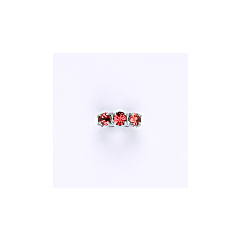 Korálek stříbrný na náramek se swarovski indiana pink 15941338