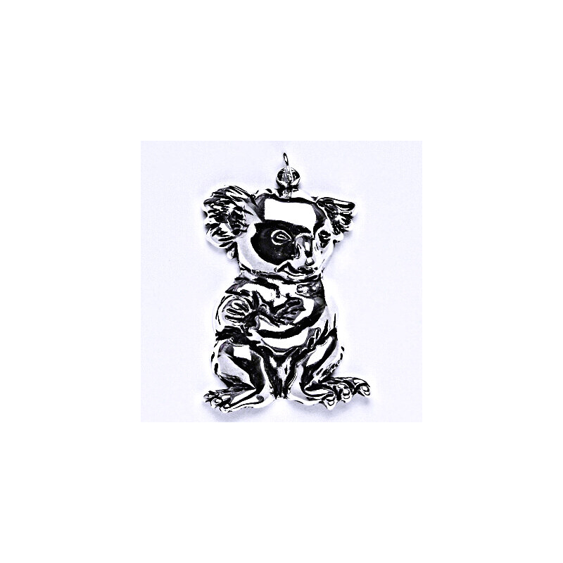Stříbrný přívěsek s patinou koala, přívěsek ze stříbra, 15941376