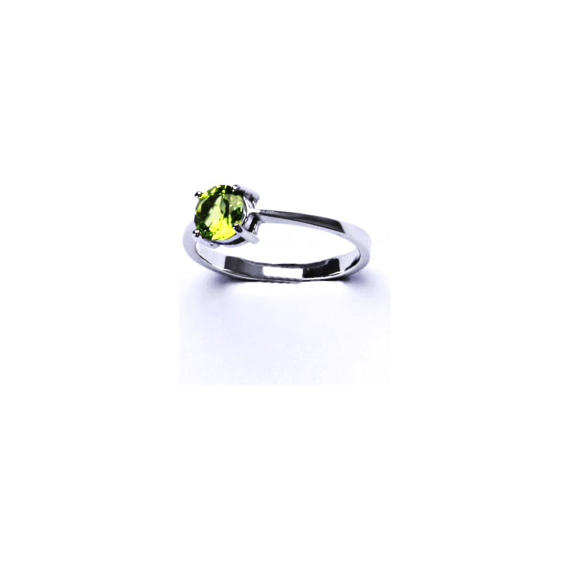 Stříbrný prsten, přírodní olivín 6 mm - T 1250 15941537