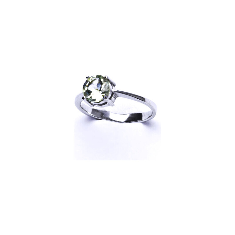 Stříbrný prsten, přírodní green ametyst, prstýnek ze 15941596