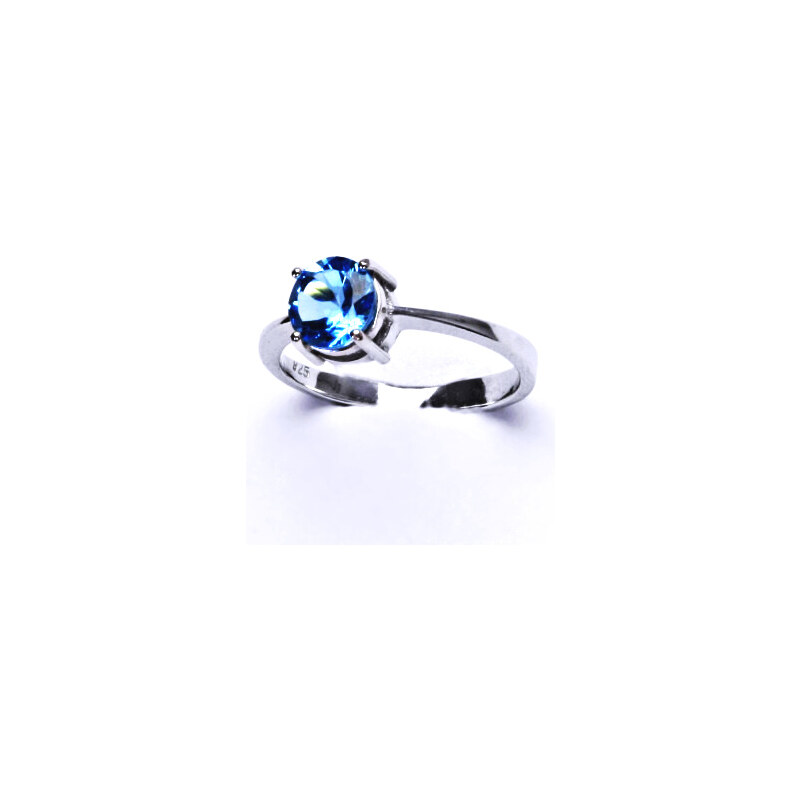 Stříbrný prsten, přírodní topaz swiss, prstýnek ze 15941597