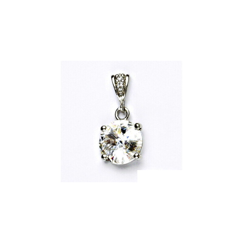 Stříbrný přívěsek se Swarovski krystalem White patina, P 15941647