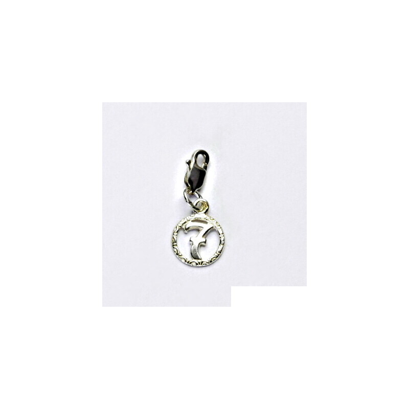 Stříbrný přívěsek,7 na karabince, stříbro, přívěšek, P 15941657