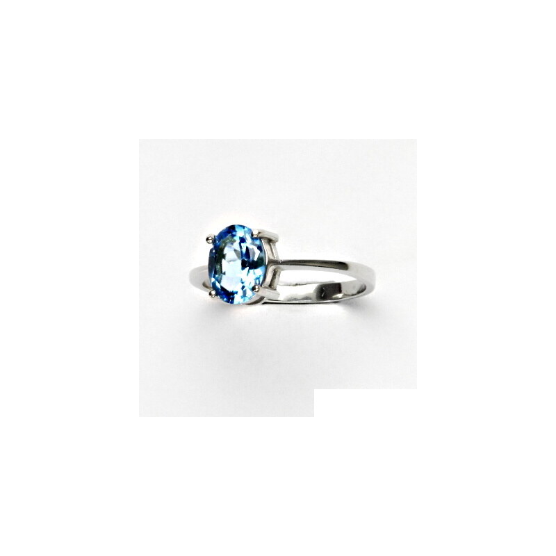 Stříbrný prsten, přírodní topaz swiss, prstýnek ze 15941796