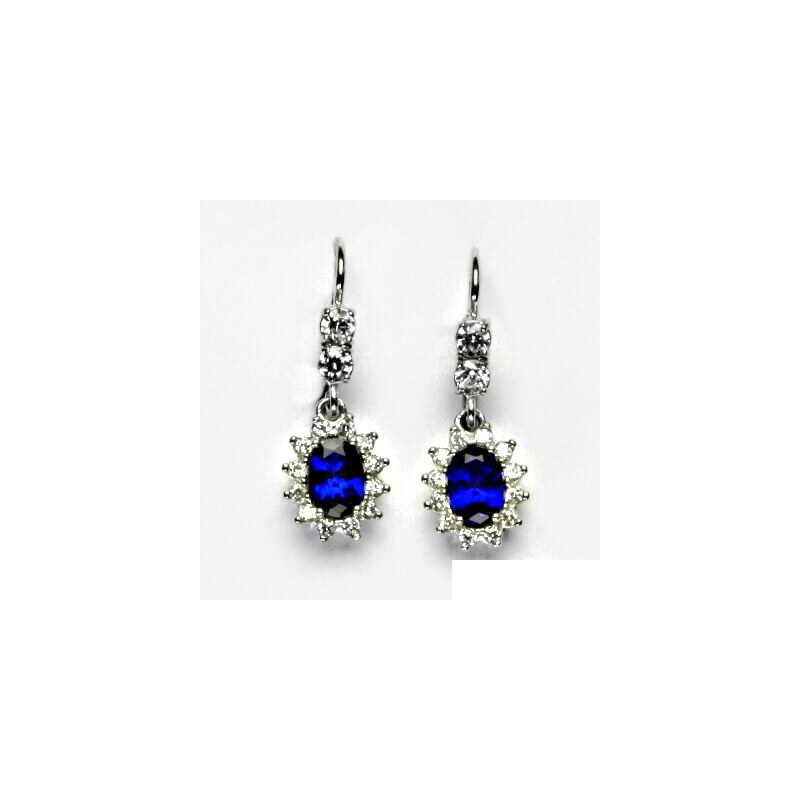 Čištín s.r.o. Stříbrné náušnice Kate, zirkon spinel, čiré