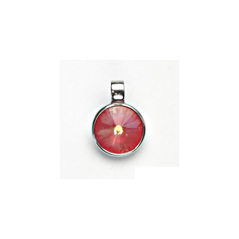 Stříbrný přívěsek, Swarovski AC neon pink - P 1372 15942056