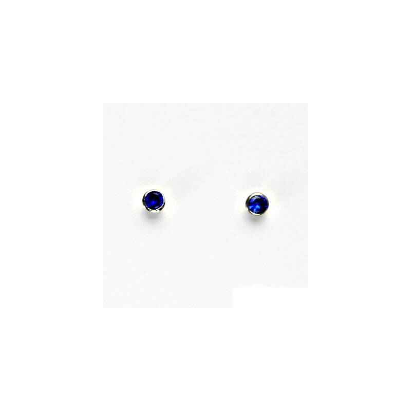 Stříbrné náušnice, zirkon spinel, náušnice na šroubek, 15942059