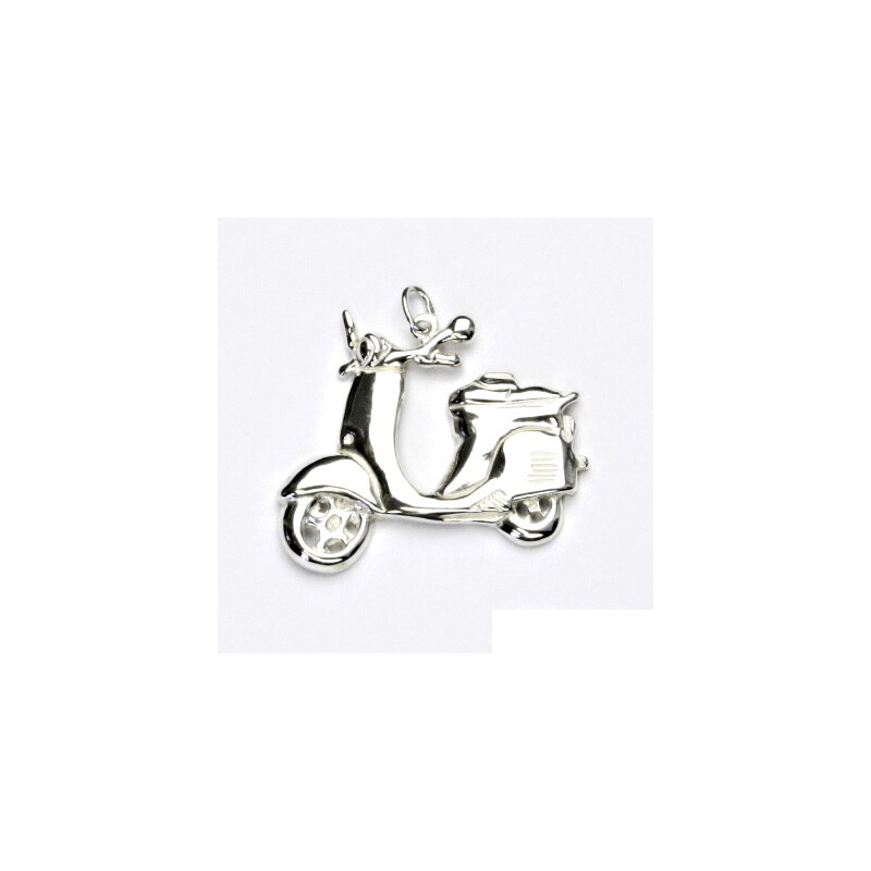 Stříbrný přívěsek, moped, přívěšek ze stříbra, stříbro, 15942097