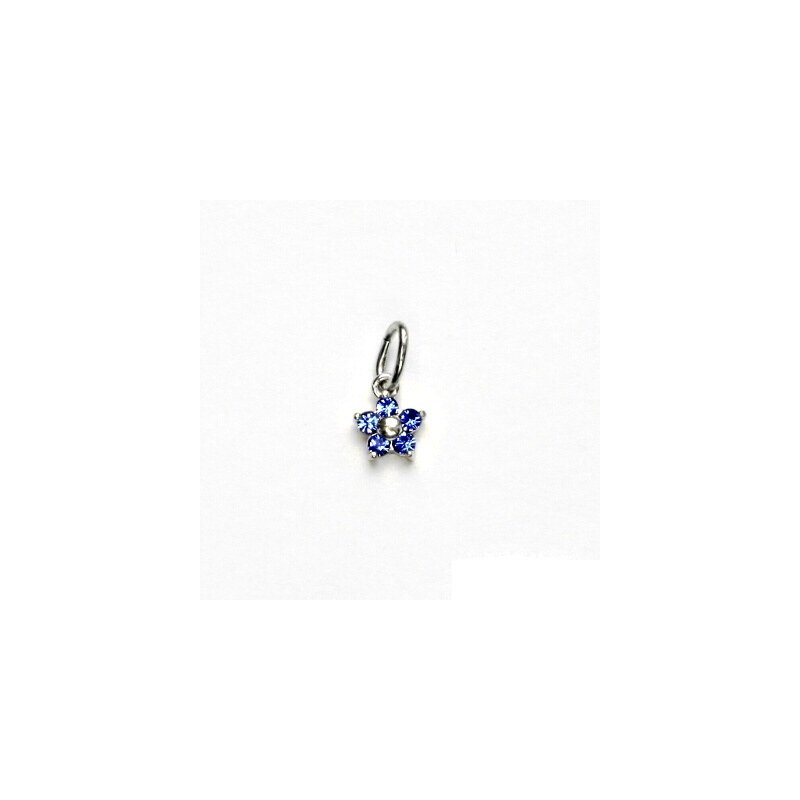 Čištín s.r.o. Stříbrný přívěsek kytička, Swarovski krystal