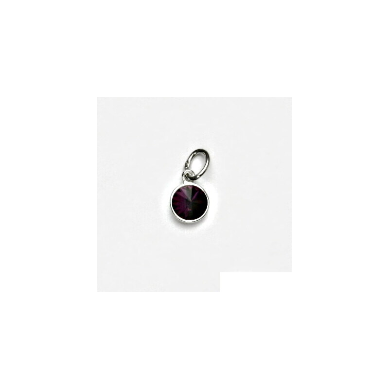 Čištín s.r.o. Stříbrný přívěsek, Swarovski krystal amethyst - P