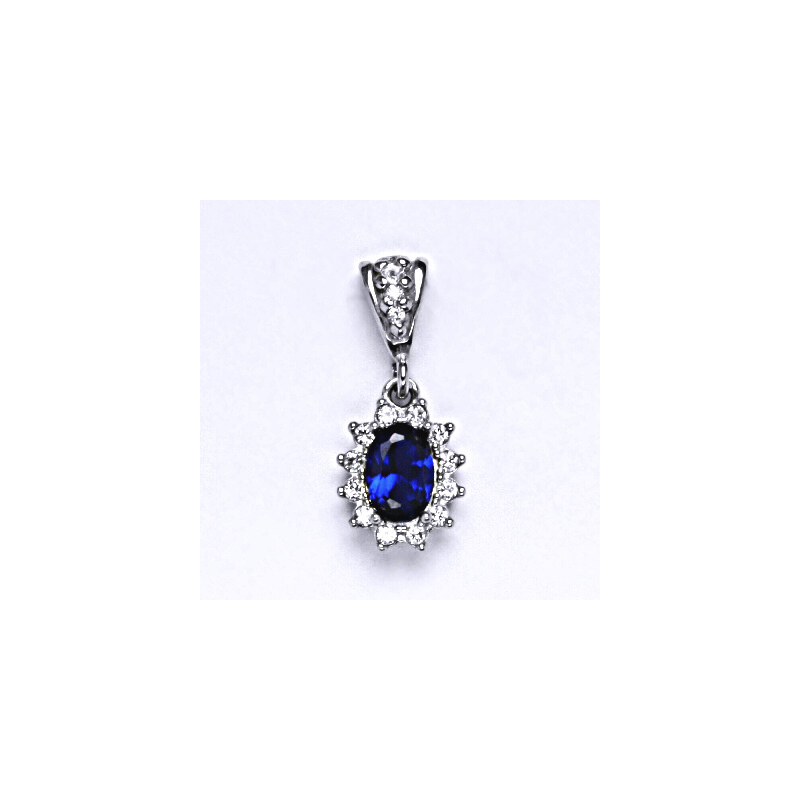 Čištín s.r.o. Stříbrný přívěsek, zirkon spinel, Kate, čiré