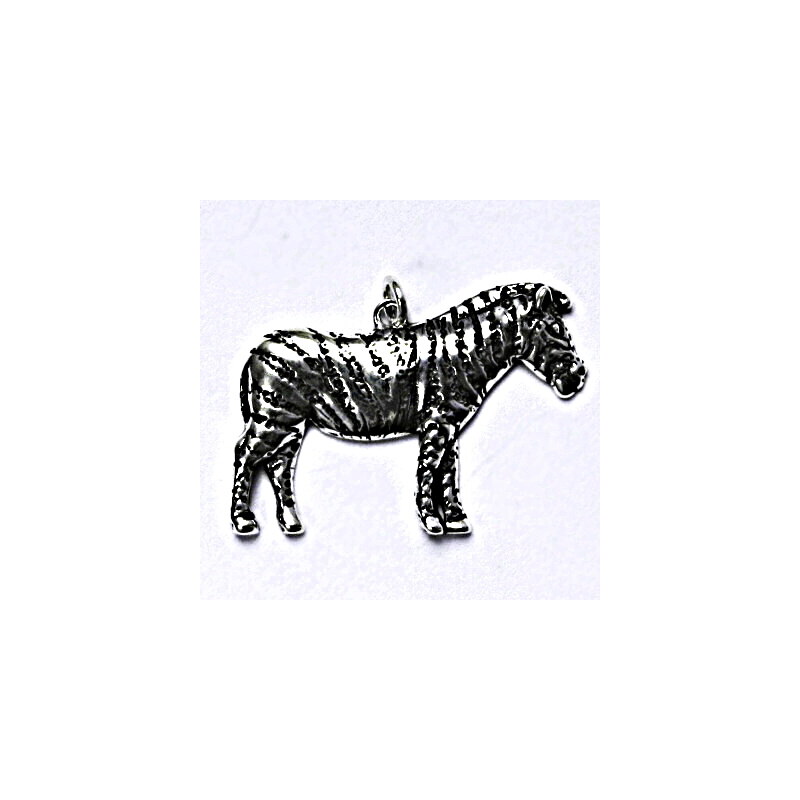 Čištín s.r.o. Stříbrný přívěšek s patinou, zebra, přívěsek ze