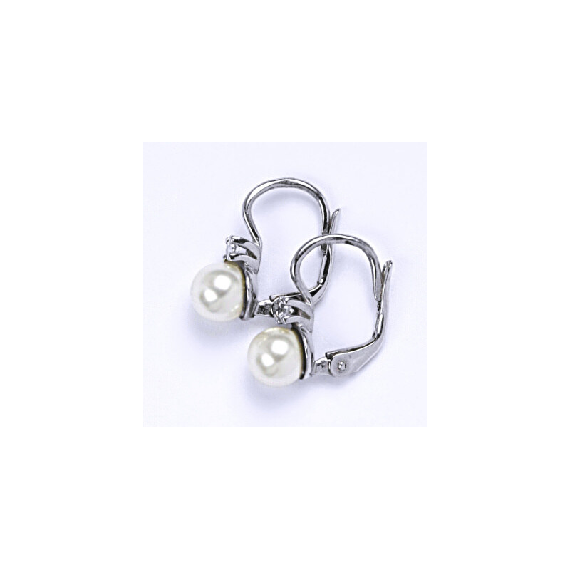 Čištín s.r.o. Náušnice stříbrné NK 1243 Swarovski white 6 mm
