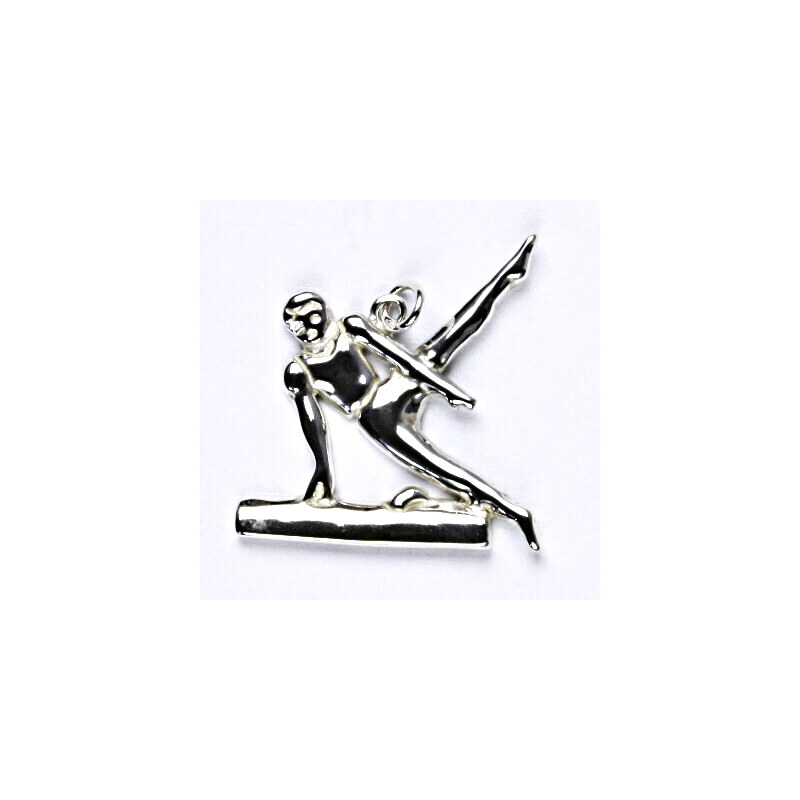 Čištín s.r.o. Stříbrný přívěsek gymnasta, přívěsek ze stříbra, P