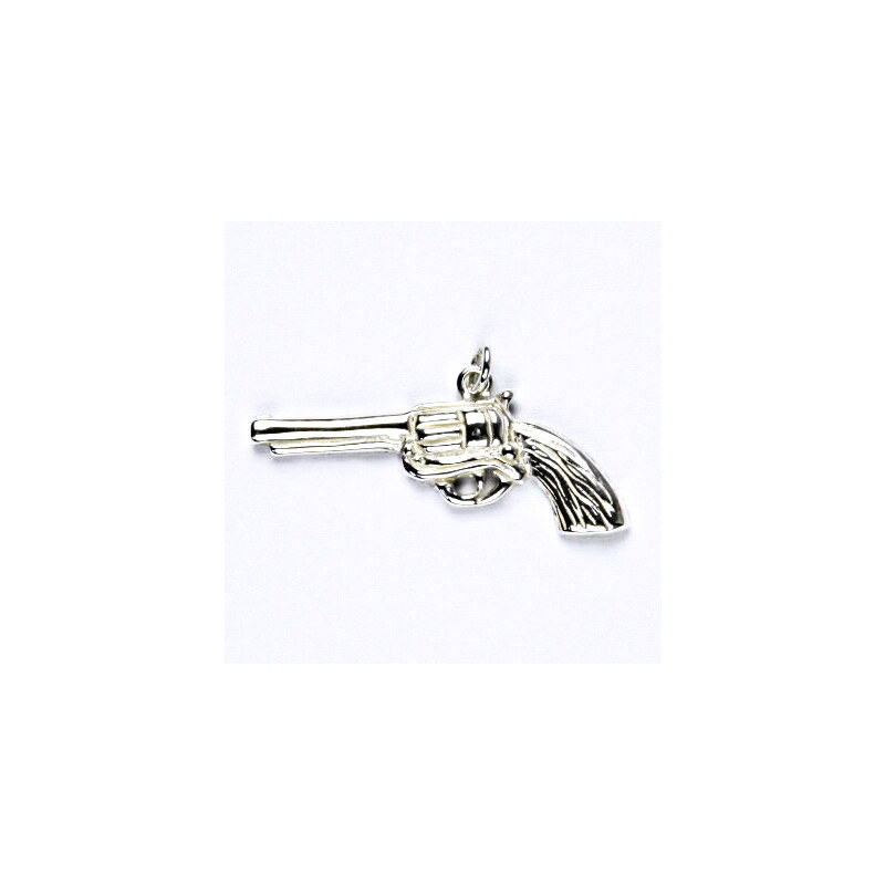 Čištín s.r.o. Stříbrný přívěsek, revolver, přívěsek ze stříbra,