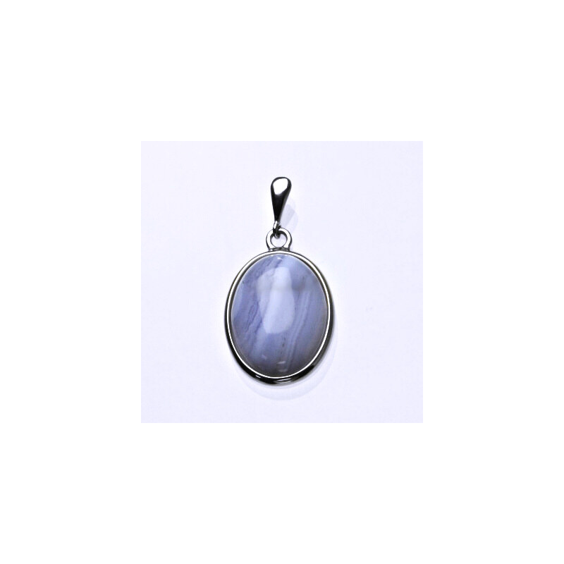 Čištín s.r.o. Stříbrný přívěsek, přírodní chalcedon, přívěšek s