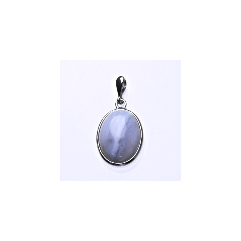 Čištín s.r.o. Stříbrný přívěsek, přírodní chalcedon, přívěšek s
