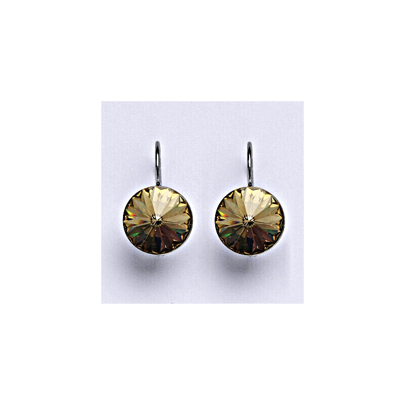 Čištín s.r.o. Stříbrné náušnice se Swarovski krystaly Rivoli