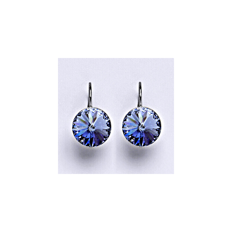Čištín s.r.o. Stříbrné náušnice se Swarovski krystaly Rivoli