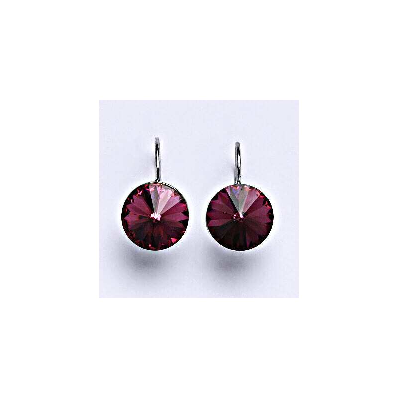 Čištín s.r.o. Stříbrné náušnice se Swarovski krystaly Rivoli