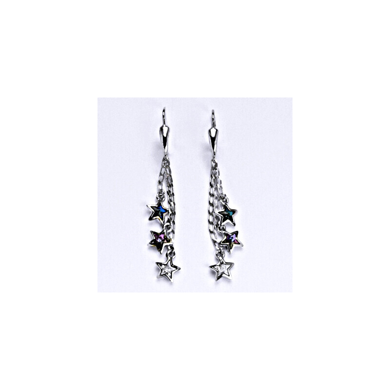 Čištín s.r.o. 1 Náušnice stříbrné s krystaly Swarovski,