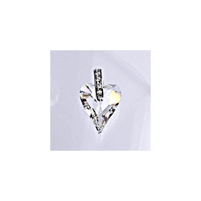 Čištín s.r.o. Stříbrný přívěšek s čirým krystalem Swarovski