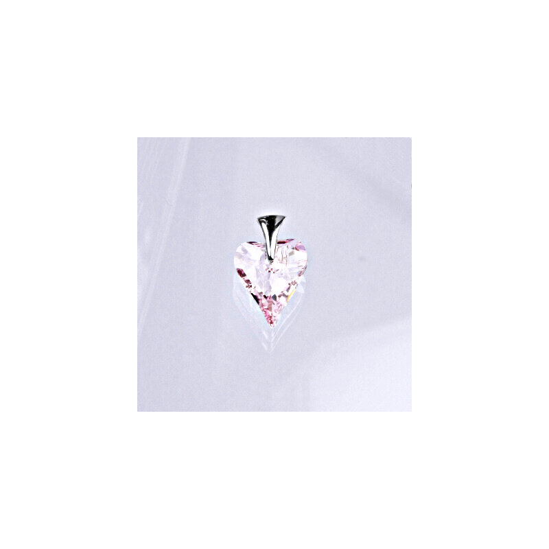 Čištín s.r.o. Stříbrný přívěšek s krystalem Swarovski rosaline