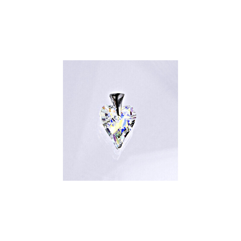 Čištín s.r.o. Stříbrný přívěšek s AB krystalem Swarovski heart