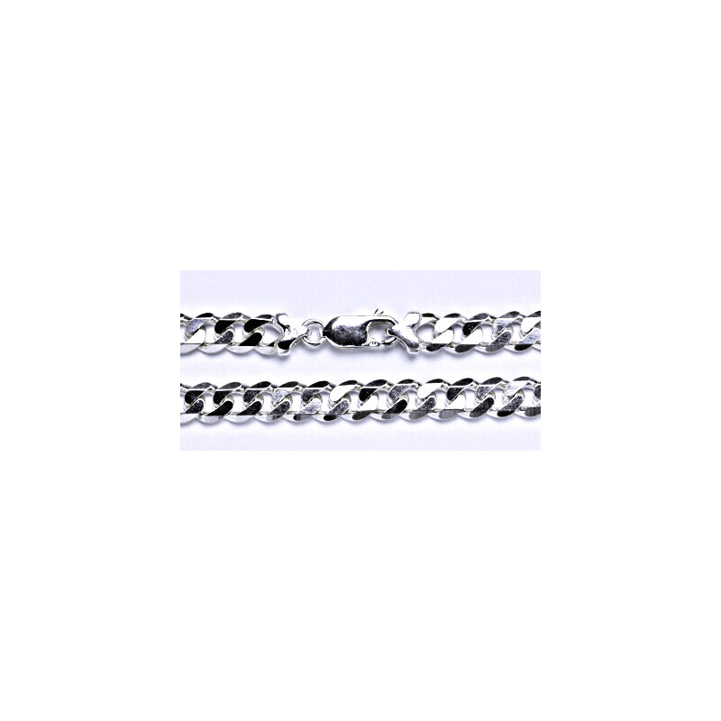 Stříbrný silný řetízek na krk, šperk, délka 42 cm,19 15944485