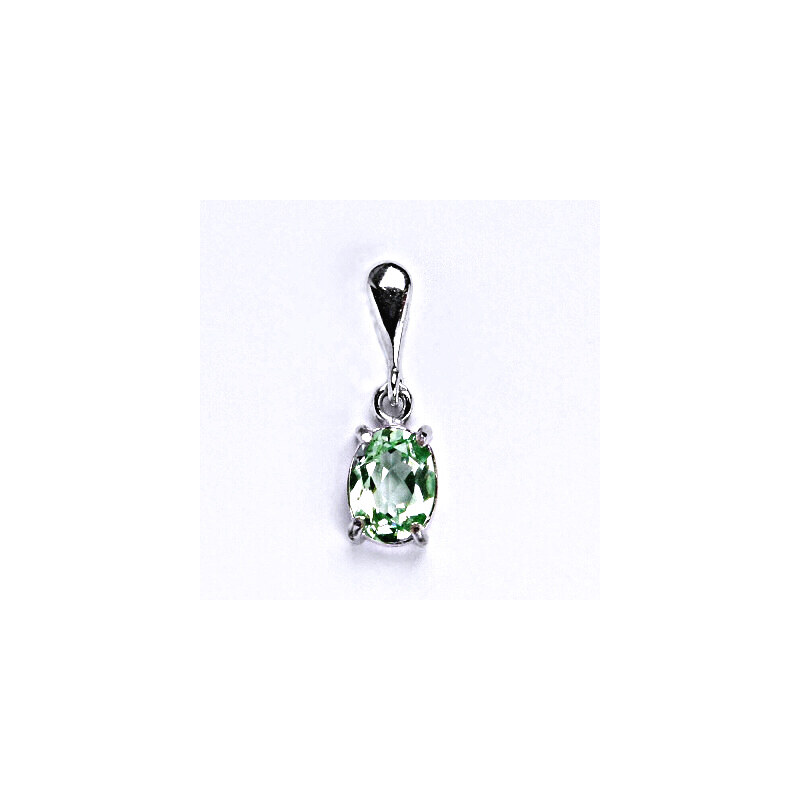 Čištín s.r.o. Stříbrný přívěsek se syntetickým zirkonem peridot