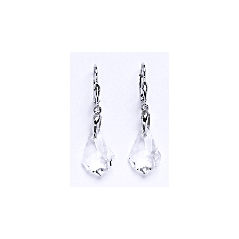 Stříbrné naušnice s čirými krystaly Swarovski, NK 1313 15944636