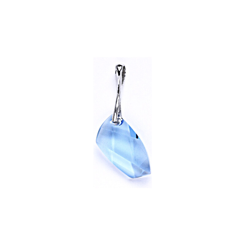 Čištín s.r.o. Stříbrný přívěšek s krystalem Swarovski akvamarín,