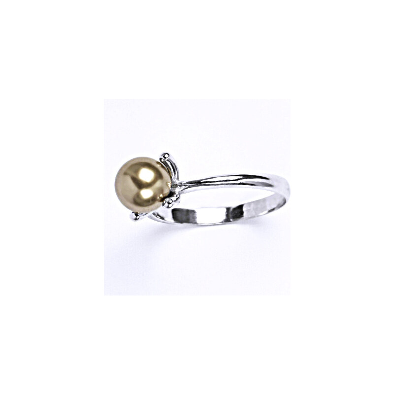 Čištín s.r.o. Stříbrný prsten se Swarovski perlou bronze, T 1400
