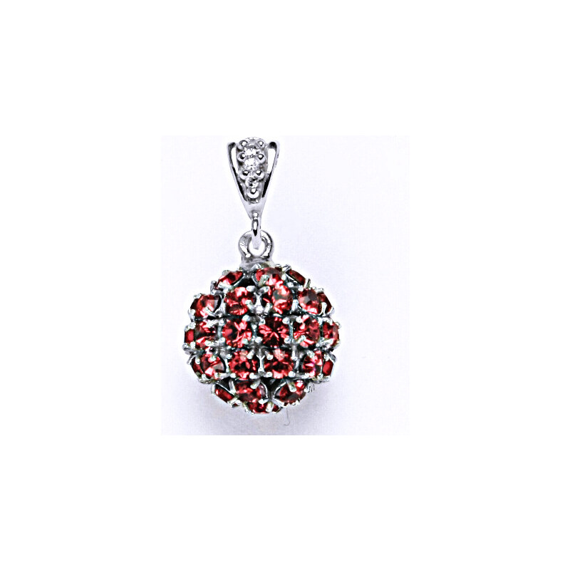 Čištín s.r.o. Koule se Swarovski krystalem indian pink přívěšek