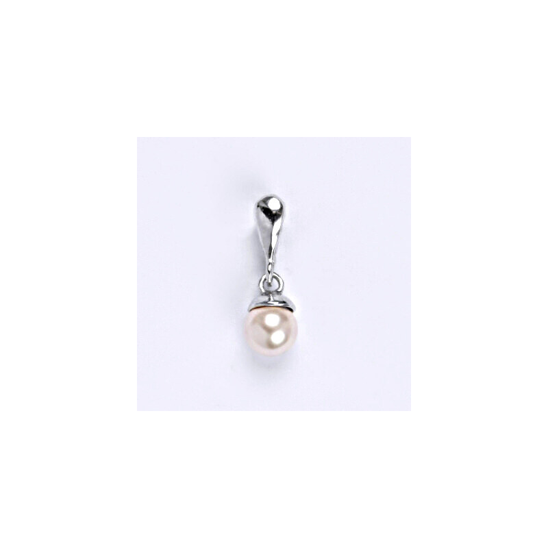 Stříbrný přívěšek se Swarovski perlou rosaline 6 mm, P 15944839