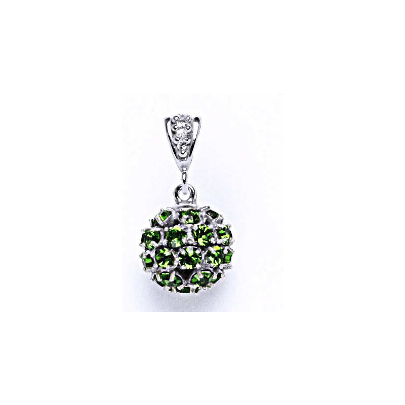 Čištín s.r.o. Koule se Swarovski krystalem fern green přívěsek