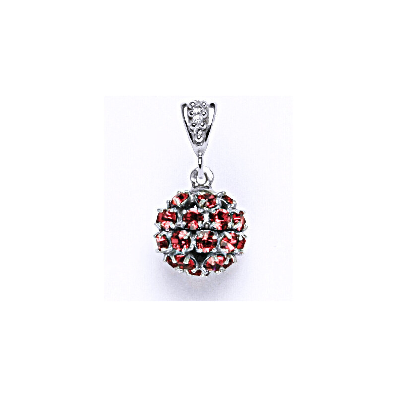 Čištín s.r.o. Koule se Swarovski krystalem indian pink přívěsek