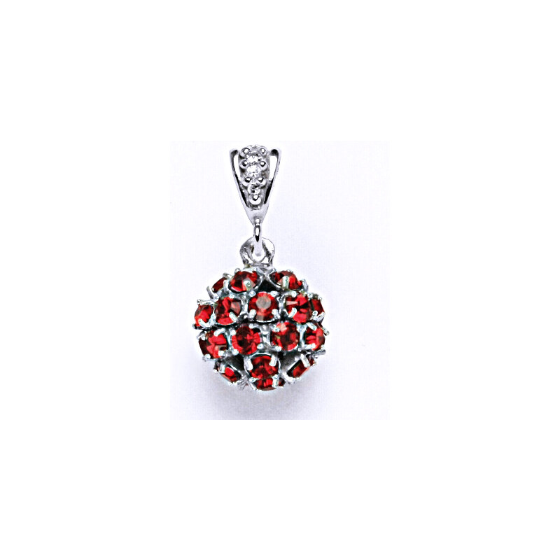 Čištín s.r.o. Koule se Swarovski krystalem přívěsek stříbrný