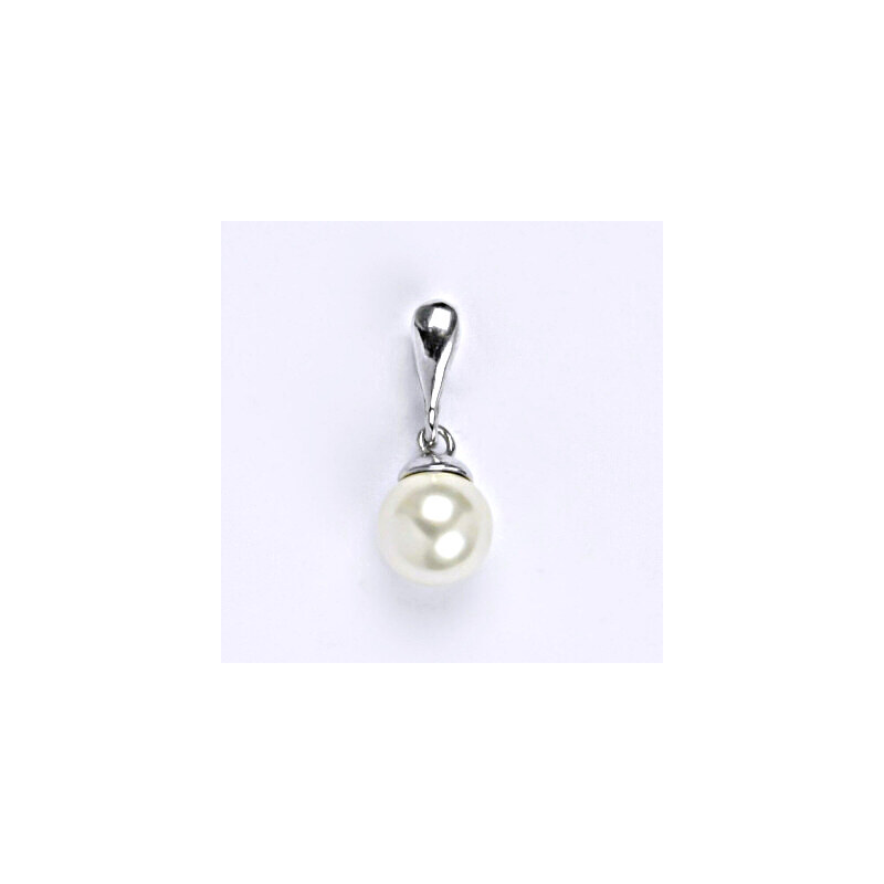 1 Stříbrný přívěšek se Swarovski perlou white 8 mm, P 15944847