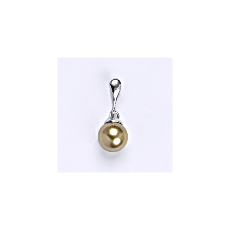 Čištín s.r.o. Stříbrný přívěšek se Swarovski perlou bronze 8 mm,