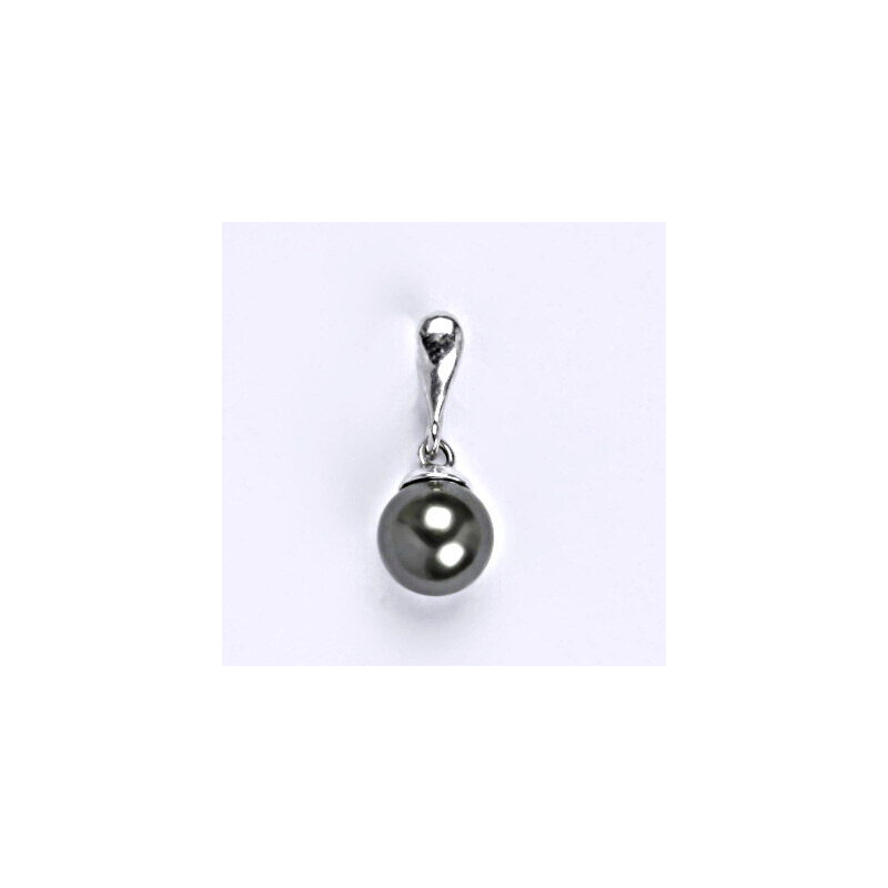 Čištín s.r.o. Stříbrný přívěšek se Swarovski perlou dark grey 8