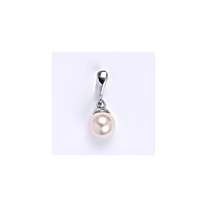 Čištín s.r.o. Stříbrný přívěšek se Swarovski perlou rosaline 8 mm, P 1397/22
