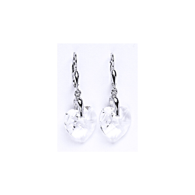 Stříbrné naušnice s krystaly Swarovski. čirý krystal, NK 85263373