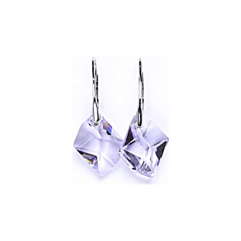 Čištín s.r.o. Stříbrné náušnice s krystalem Swarovski violet, NK