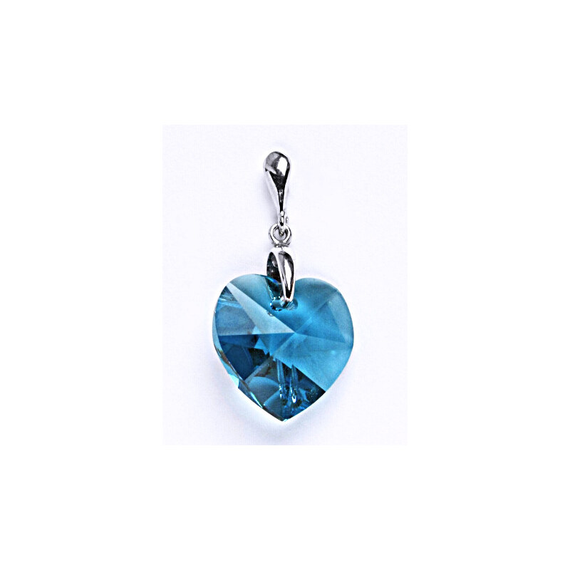 Čištín s.r.o. Stříbrný přívěšek s krystalem Swarovski Blue