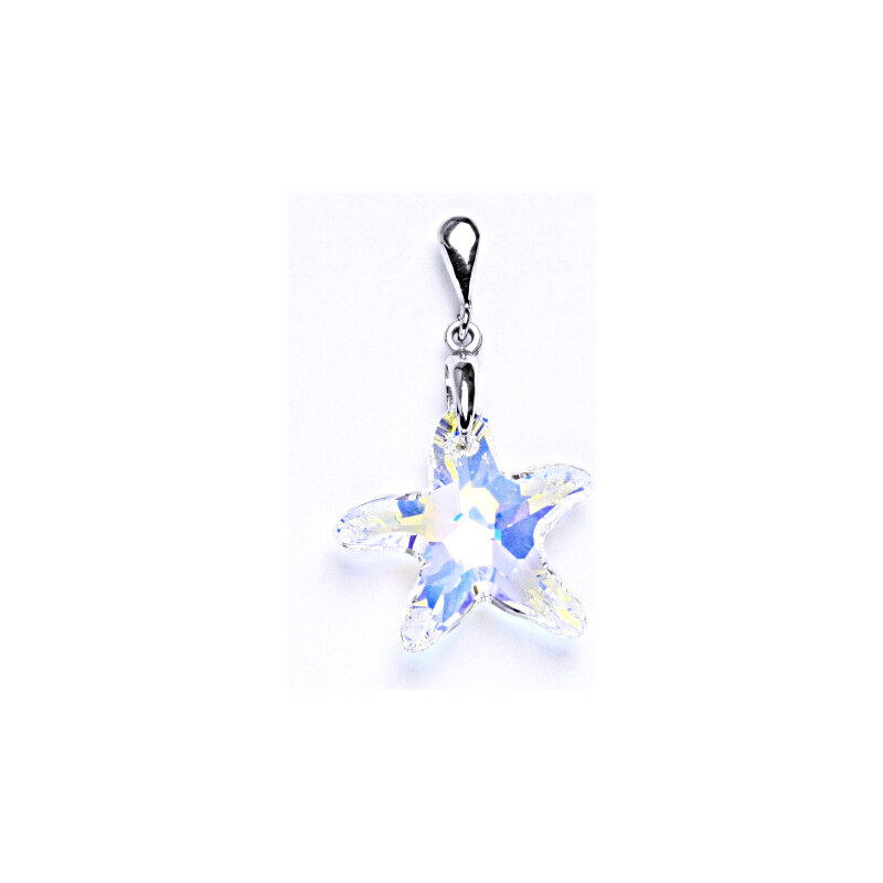 Čištín s.r.o. Stříbrný přívěšek s krystalem Swarovski hvězda AB