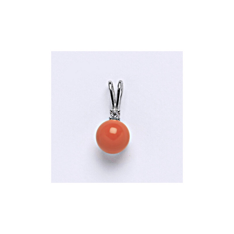 Čištín s.r.o. Stříbrný přívěšek Swarovski perla coral P 1207