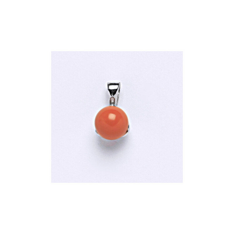 Čištín s.r.o. Přívěšek stříbrný. šperk. Swarovski perla coral P