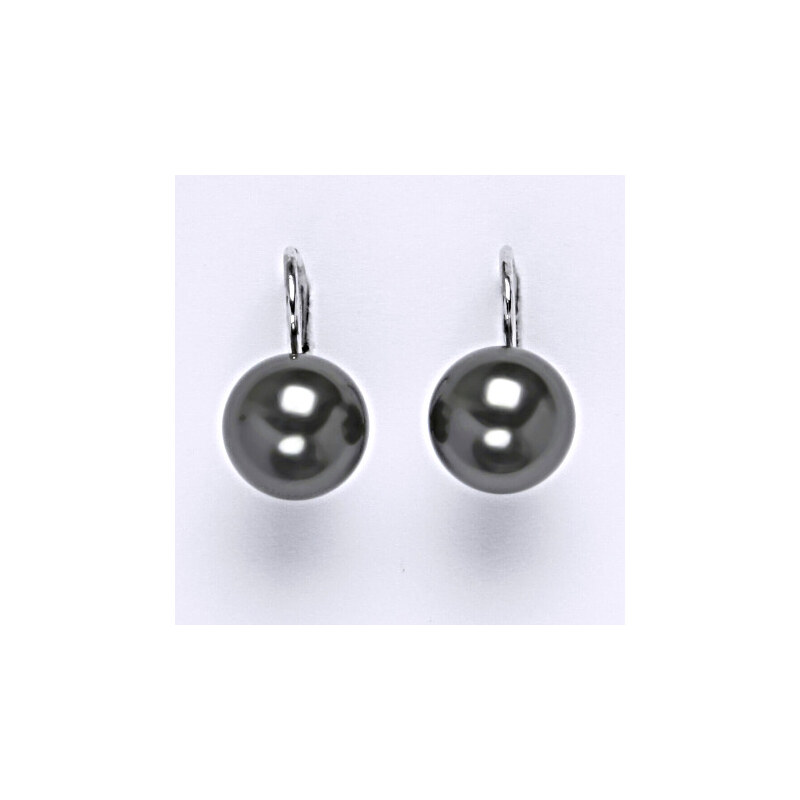 Stříbrné náušnice. šperk. Swarovski perly dark gray 10 15944988
