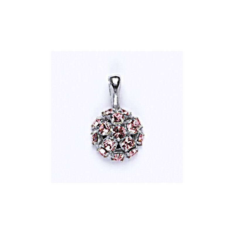 Čištín s.r.o. Stříbrný přívěšek se Swarovski krystaly light rose